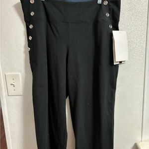 Women with Control By Renee Greenstein wide Leg Pants 1X Tummy Control